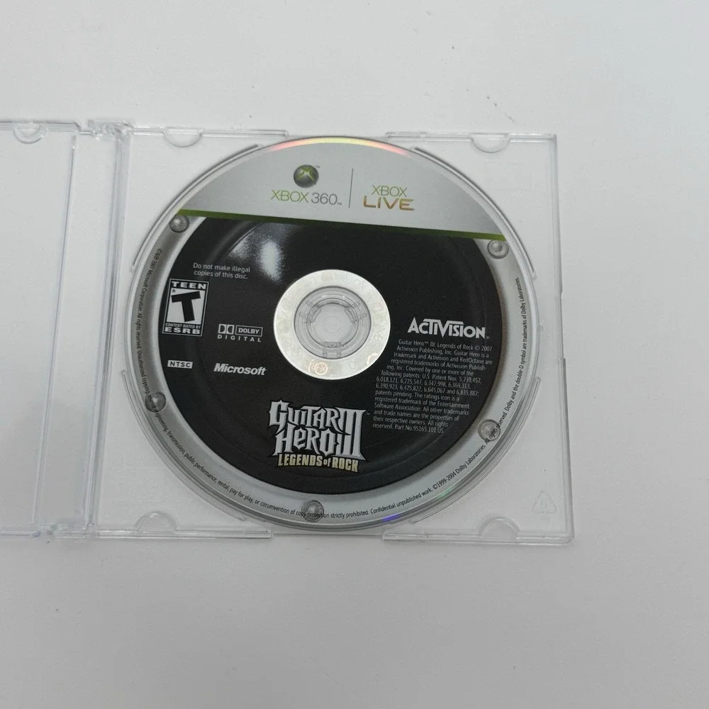 Guitar Hero III: Legends of Rock (Microsoft Xbox 360, 2007) Disc Only Tested